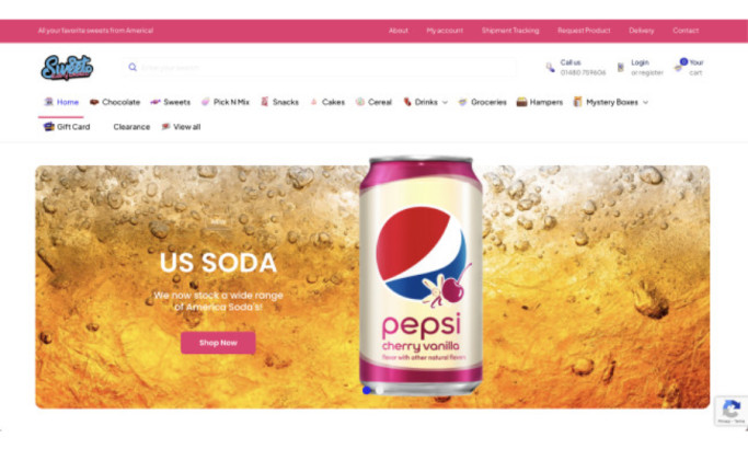 Sweet Taste of America Website Design