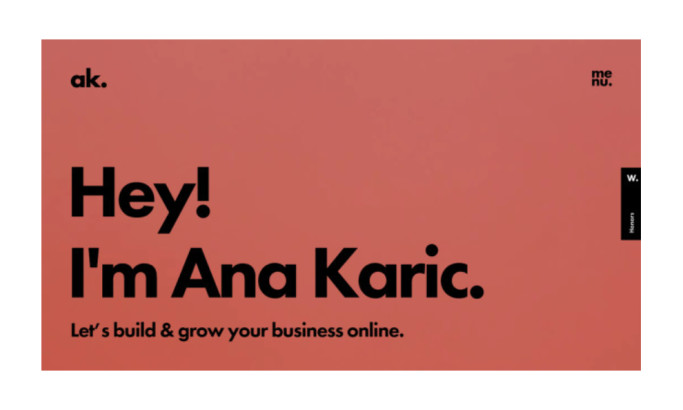 Ana Karic Website Design