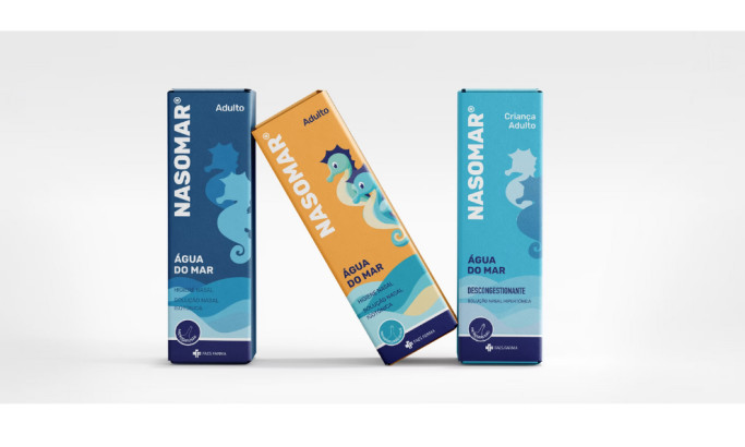 NASOMAR packaging showcasing the three product variations