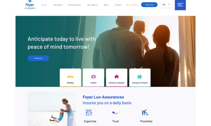 Lux-Assurances Website Design