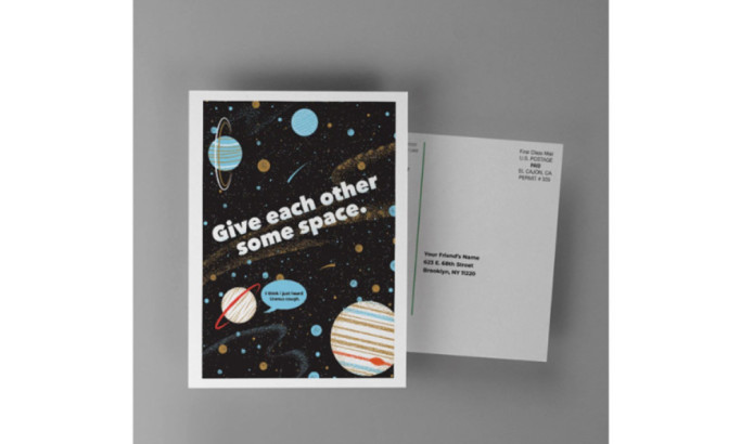 Erase Covid Postcard Print Design