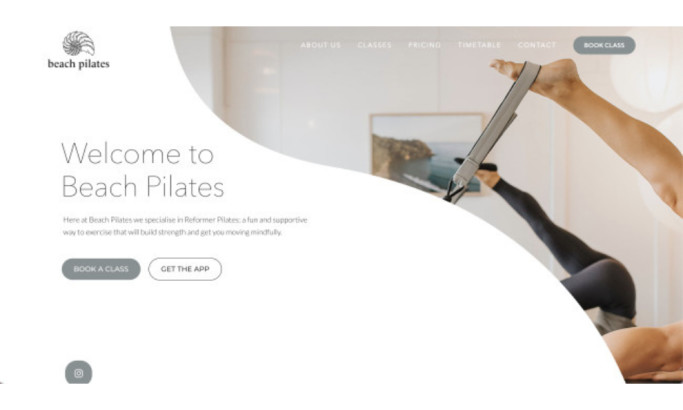 Beach Pilates Website Design