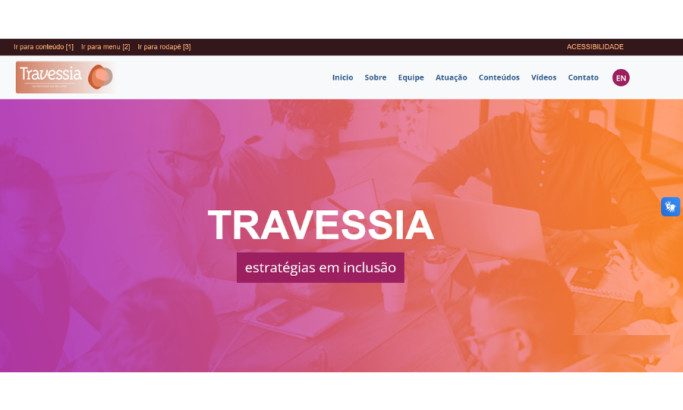 Travessia Inclusão website design by Acesso Para Todos.