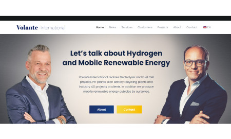 Volante International website design by Bjorn Made.