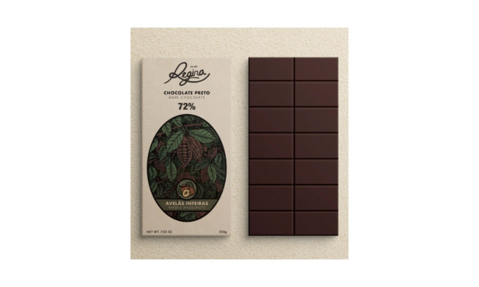Regina Hazelnuts Dark Chocolate Packaging Design
