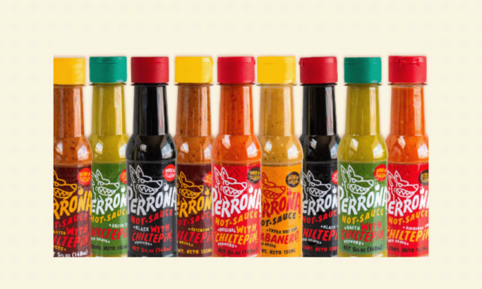 Perrona Hot Sauce packaging design by Mimi Guarnero.