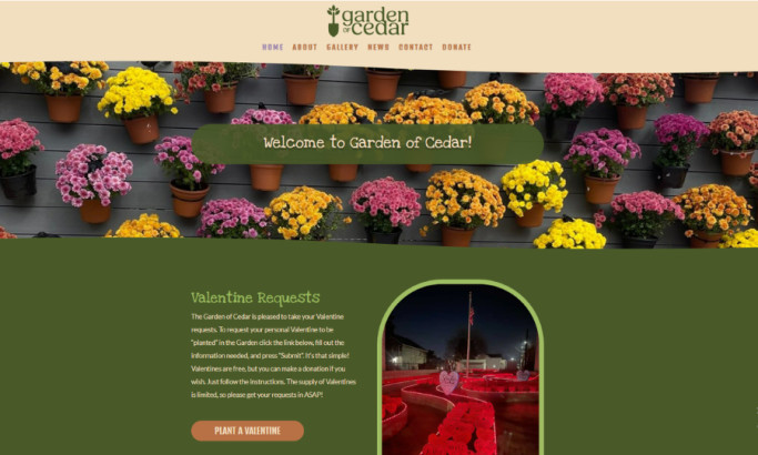 Garden of Cedar website design by Luckychair.