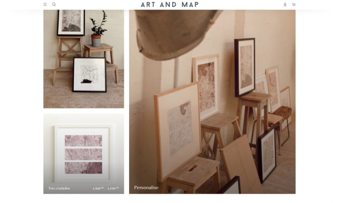 Art and Map website design by Andesany.