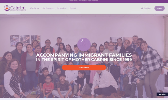 Cabrini Immigrant Services | NYC website design by The Charity Design.