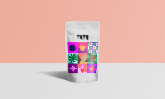 Tate Coffee - Funky Brew Packaging Design by VIVIDsgns.