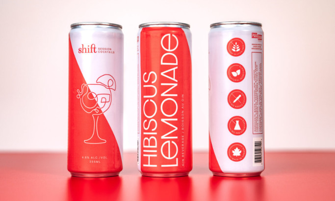 Shift Session Cocktails Packaging Design by Kim Love Designs.