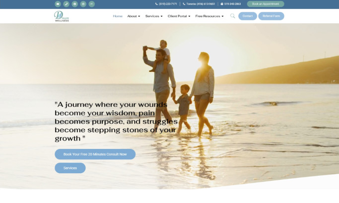 Dream Wellness Website Design by HMDIA.