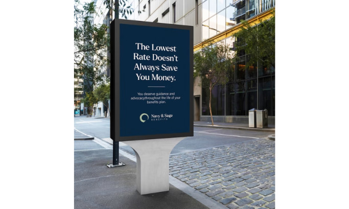 Navy & Sage Benefits Print Design by Bethany Issler.