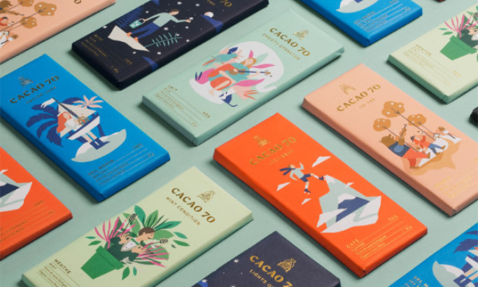 Cacao 70 Packaging Design