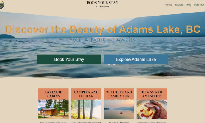 Adams Lake BC Website Design by Pretty Little Site.