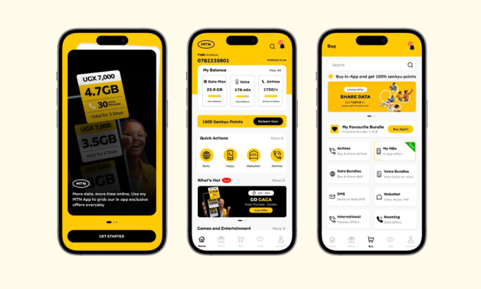 MyMTN App Design by Andrew Mukuye.