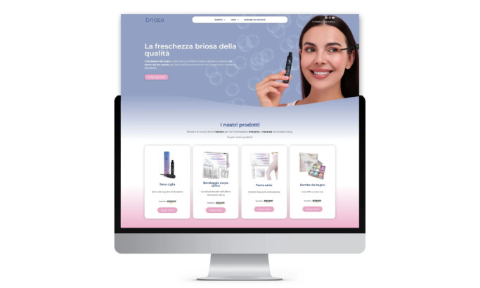 Prodotti per la bellezza Briose Website Design by Dream Big Design