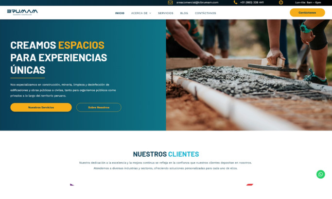 Ingeniería y Construcción Brumam Website Design by The Kreativs.