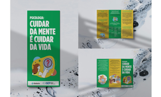 Estácio de Sá University Psychology Division Print Design by Brochure 3TA Design.