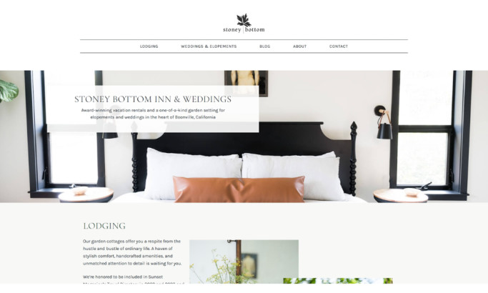 Stoney Bottom Inn & Weddings Website Design by Ricciardi Designs.