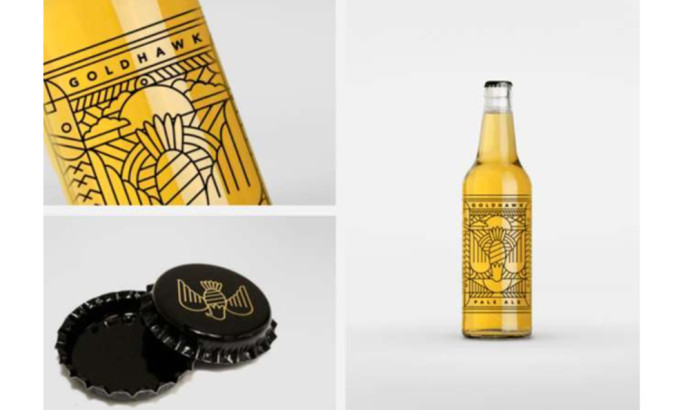 Goldhawk Ale Packaging Design