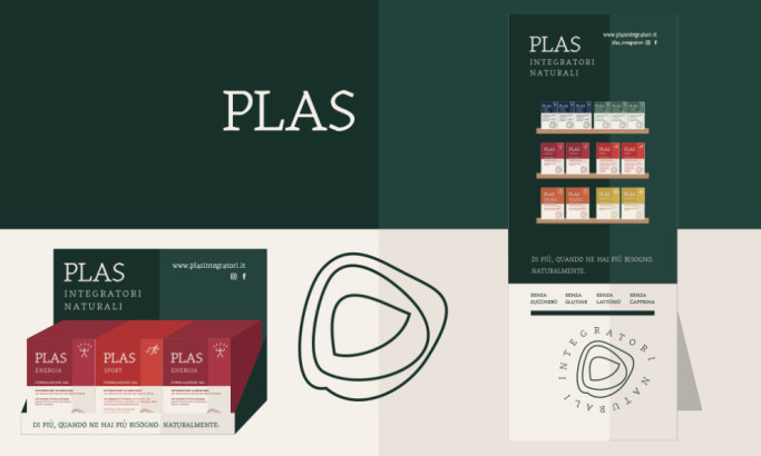 PLAS integratori packaging design by Ottoduequattro.