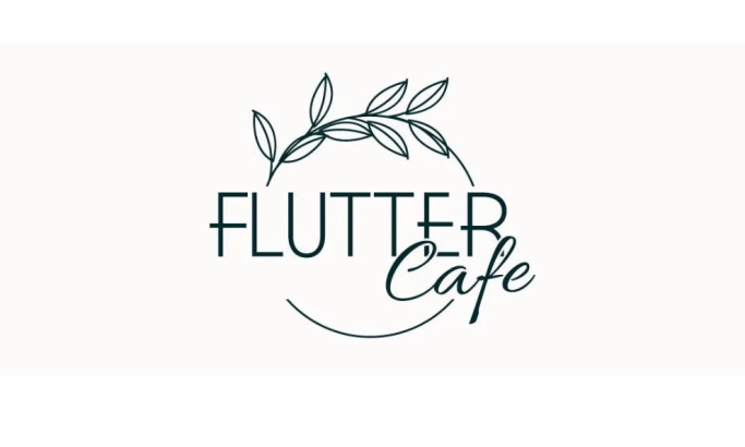 Flutter Cafe logo design by ATamez Design.