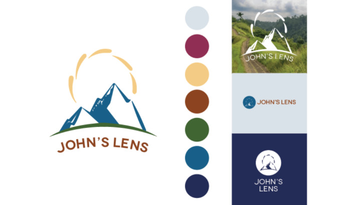 John's Lens logo design by Skyward Ink.