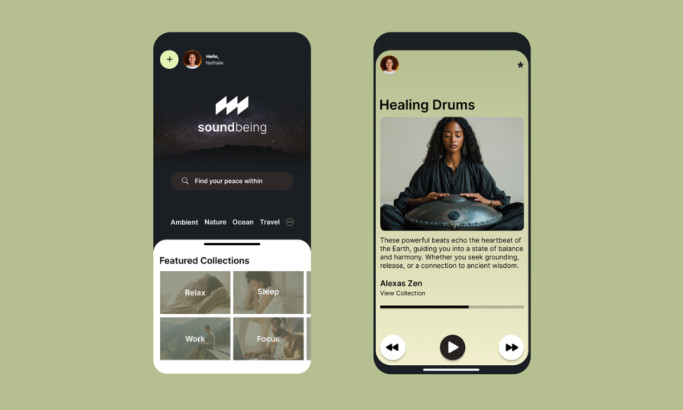 Soundbeing app design by Kendric Smith.