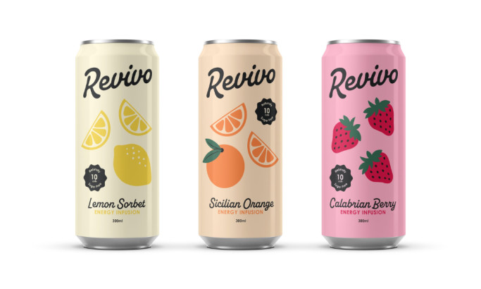 Revivo packaging design by Shira Bentley Illustrator.