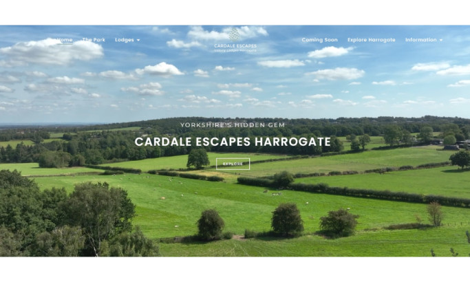 Cardales Escapes Home Page website design by ROE Design.