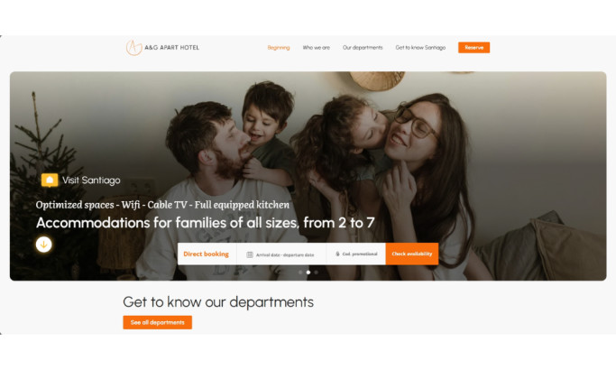 AyG Apart Hotel Home Page website design by Alma de Web.