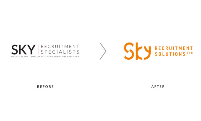Sky Recruitment Solutions redesigned logo by Branding Optimist.