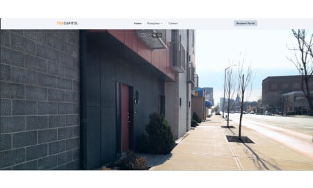 733 Capitol Apartments Home Page website design by Daring Designs.