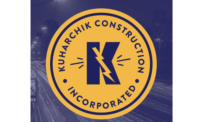 Kuharchik Construction logo design by Danielle Crockett.