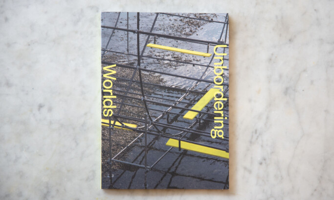 Unbordering Worlds exhibition cover design by Inter Design.