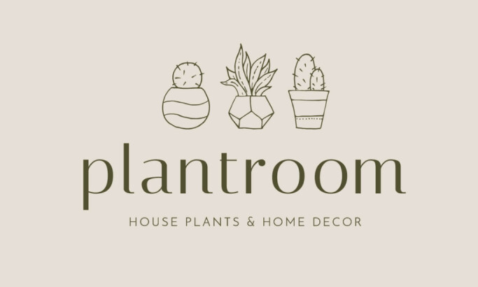 Plantroom – Plants and Home Decor logo design by Autumn Dahlia.