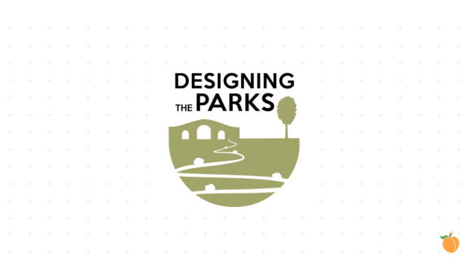 Designing the Parks logo design by Peach Bomb Creative.