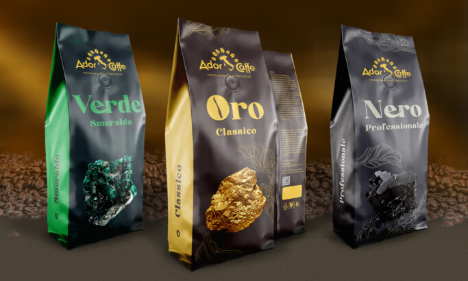 Ador Caffe coffee variations by Alner Creative Studio.