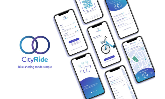 City Ride app design by Tiernan Cutler.