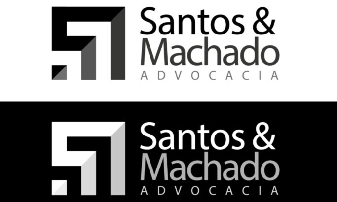 Santos & Machado Law Firm logo design by TABAN studio design.