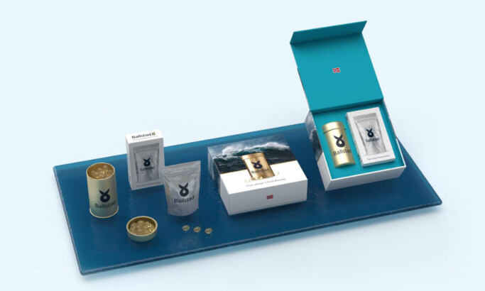 Ballstad Omega-3 packaging design by Mark Hale Design Studio.