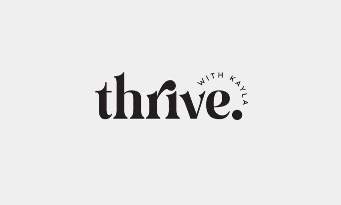 Thrive with Kayla logo design by Live in Five.
