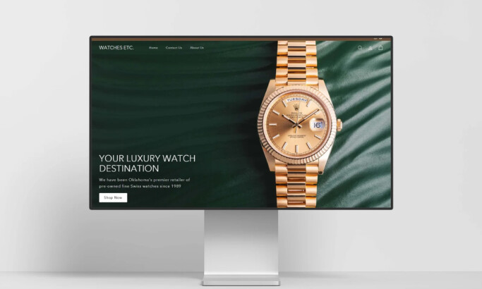 Watches Etc. Home Page website design by Revamp Webz.