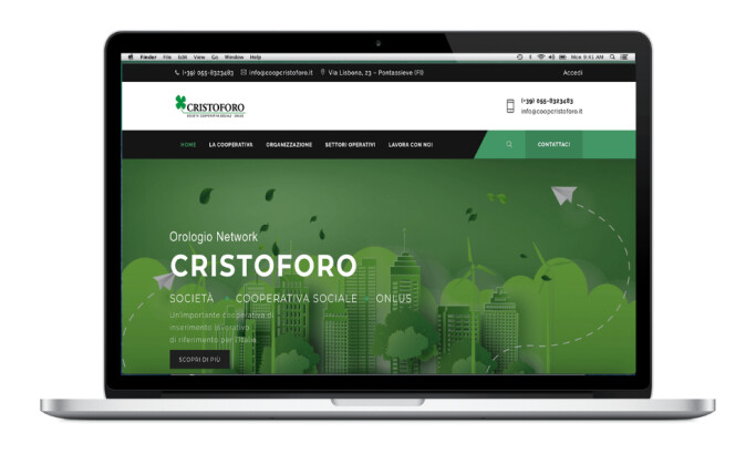 Cooperativa Cristoforo Home Page website design by Sinaptic.