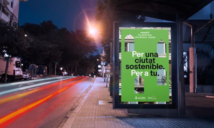 Missió Climàtica València 2030 print design by Agencia Sensei.