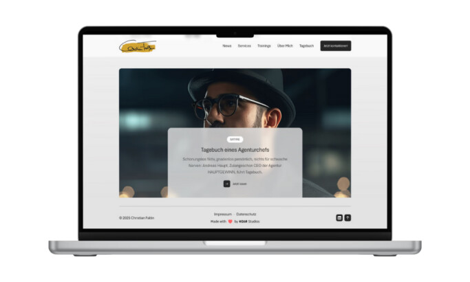 Christian Faltin PR-Beratung website design by KOJA Studios.