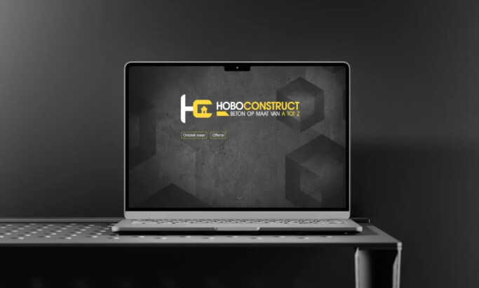 Hoboconstruct Home Page website design by Liv-IT.
