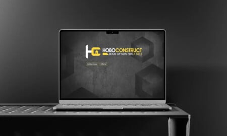 Hoboconstruct Home Page website design by Liv-IT.