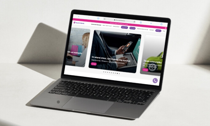 Auret Bank website design by GoodNode.